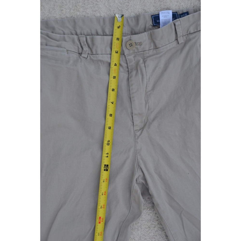 Vineyard Vines Pants Men 38X32 Khaki Flat Front Club Chino Straight Leg Prepcore - Picture 6 of 8